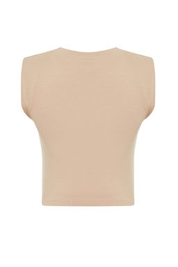 Trendyolmilla Siyah Vatkal? Fitted/Vucuda Oturan Bisiklet Yaka Crop Esnek Orme Bluz TWOSS23BZ00251  фото 29