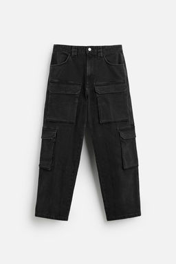 CARGO POCKET DENIM TROUSERS - Zara фото 6