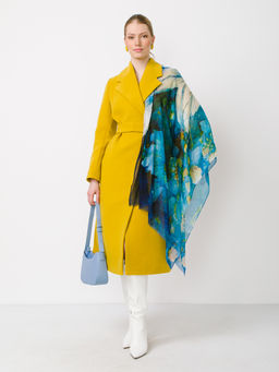 Большой мягкий очень нежный двусторонний палантин в стиле арт-деко - Tantino фото 2