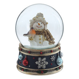 Фигурка декоративная "Снеговик" в стекл шаре, D 6.5 см, L6,5 W6,5 H8,5 см, 2в.