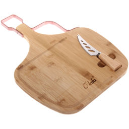 Доска разделочная "Olala" 39*28.5*1,5см в наборе с ножом для сыра