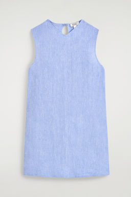 VESTIDO CORTO DE LINO CON ESPALDA DESCUBIERTA