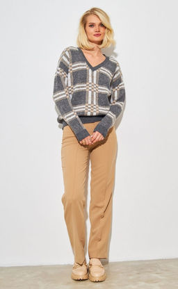 Пуловер P322-15804 grey - Fine joyce фото 4