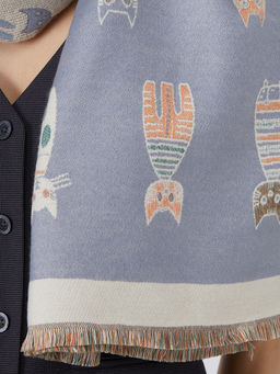 в составе ШЕРСТЬ и КАШЕМИР Большой, мягкий, теплый однотонный двусторонний палантин. - Tantino фото 5