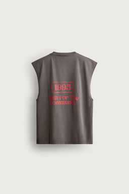 CAMISETA TANK ESTAMPADOS PARCHE / Carb?n - Zara фото 9