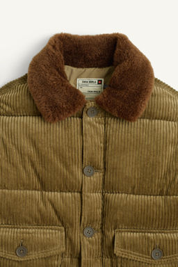 CORDUROY PUFFER COAT - Zara фото 6