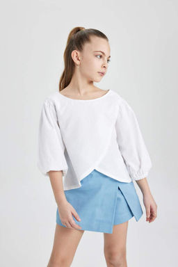 Блузка с коротким рукавом для девочки - Defacto фото 7