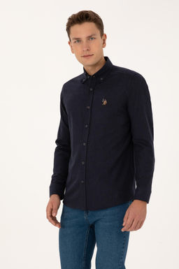 Erkek Lacivert Uzun Kollu Basic G_mlek