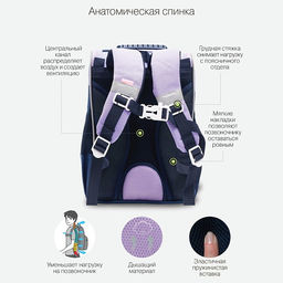 RAm-384-3 Рюкзак школьный с обвесом и мешком для обуви