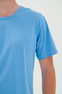 Футболка мужская из кулирки небесный - Амадэль фото 6