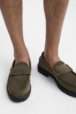 LEATHER PENNY LOAFERS - Zara фото 12