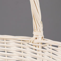 Корзина плетёная, 40×18/44 см, белый, ива