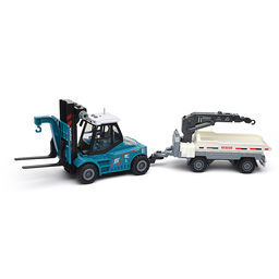 Машина "Вилочный погрузчик" с прицепом (свет, звук) в коробке