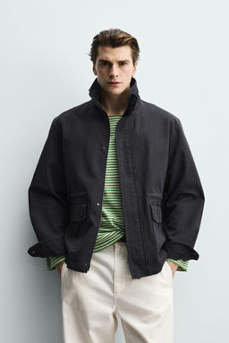PARKA REGULAR FIT ALGOD?N / Marino oscuro - Zara фото 2