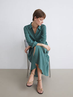 Modal Kar???ml? G?mlek Elbise