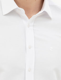 Beyaz Slim Fit Uzun Kollu G_mlek