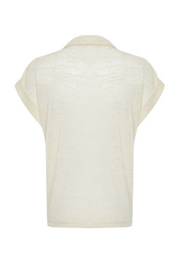 Tas Keten Gorunumlu Regular/Normal Kal?p Polo Yaka K?sa Kollu T-shirt - Trendyolmilla фото 8