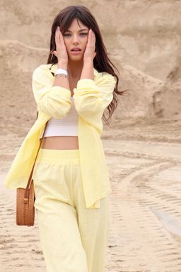 7010 Костюм летний с кюлотами лимонный - Martichelli фото 3