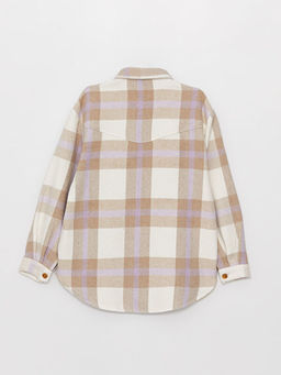 Ekose Uzun Kollu K?z ?ocuk G?mlek Ceket - Waikiki фото 3