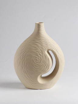 Ваза для цветов «Невада», 23×16.5 см, керамика, бежевая