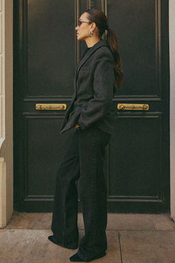 TRENDYOLMILLA Siyah Pens Detayl? Yuksek Bel Uzun Straight Jeans TWOAW23JE00345  фото 6