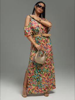 Ялта платье женское (леопард салатовый)