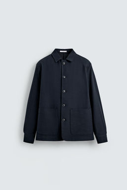TEXTURED REGULAR FIT OVERSHIRT - Zara фото 8