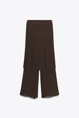 TEXTURED PAREO TROUSERS - Zara фото 4