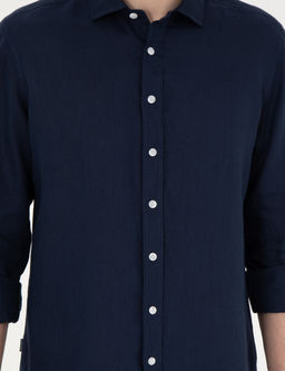 Koyu Lacivert Keten Regular Fit G_mlek