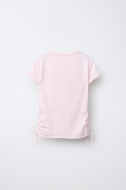 CAMISETA CON MODAL CUT OUT LAZOS / Rosa - Zara фото 2