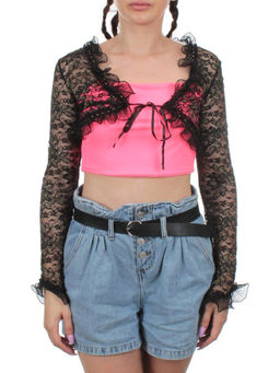 7861 BLACK Болеро женское (100% полиэстер)