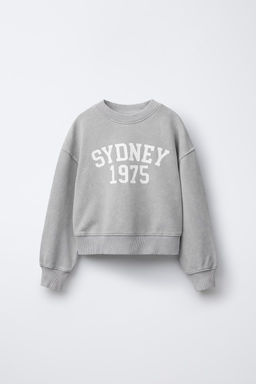 FADED SLOGAN SWEATSHIRT