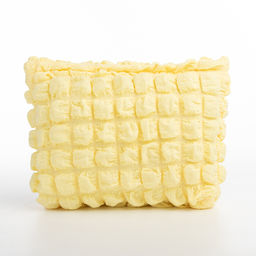 Косметичка на молнии простая, большая, мягкая, жёлтая - Simaland фото 2