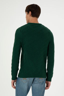 Erkek Slim Fit Bisiklet Yaka Koyu Ye_il Kazak - U.s. polo assn фото 5
