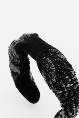BEADED VELVET HEADBAND - Zara фото 4