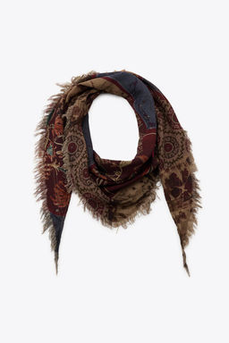 FRINGED PRINTED BANDANA - Zara фото 4