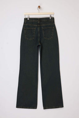 Kahverengi Vintage Y?kama Yuksek Bel Wide Leg Jeans TWOSS26JE00048