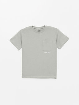 Bisiklet Yaka K?sa Kollu Bask?l? Erkek Bebek Ti??rt