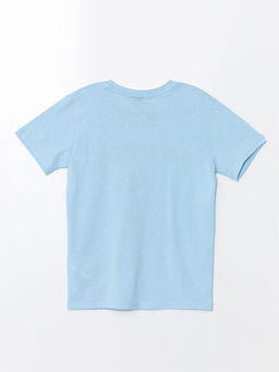 Bisiklet Yaka Bask?l? K?sa Kollu Erkek ?ocuk Ti??rt - Waikiki фото 2