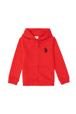 Красный базовый свитшот для мальчика Неожиданная скидка в корзине