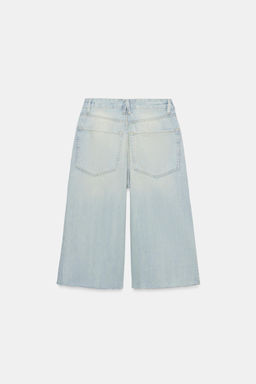 BERMUDA JORTS DENIM TRF ROTOS TIRO MEDIO / Azul claro - Zara фото 6