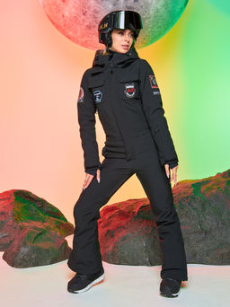 Женский сноубордический горнолыжный комбинезон Alpha Endless Aeternitas 223/2305 BLK - Черный  фото 19