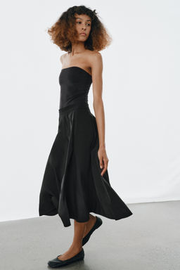 FALDA MIDI CAPA ZW COLLECTION / Negro