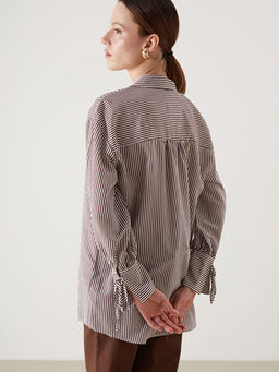 ?izgili Oversize Kad?n G?mlek Tunik