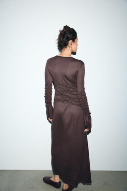 GATHERED MIDI DRESS - Zara фото 4