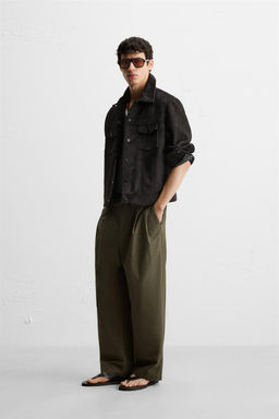 FAUX SUEDE REGULAR FIT JACKET - Zara фото 4