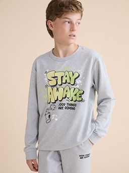 Bisiklet Yaka Erkek ?ocuk Sweatshirt