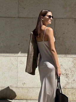 Платье-комбинация из сатинированной вискозы - TO BE ONE фото 7