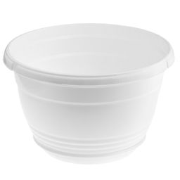 Горшок для цветов пластмассовый Глория 4,2л, д25см, h16см, белый (Россия)