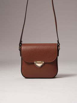 Сумка кожаная через плечо Deboro 3158 коппер